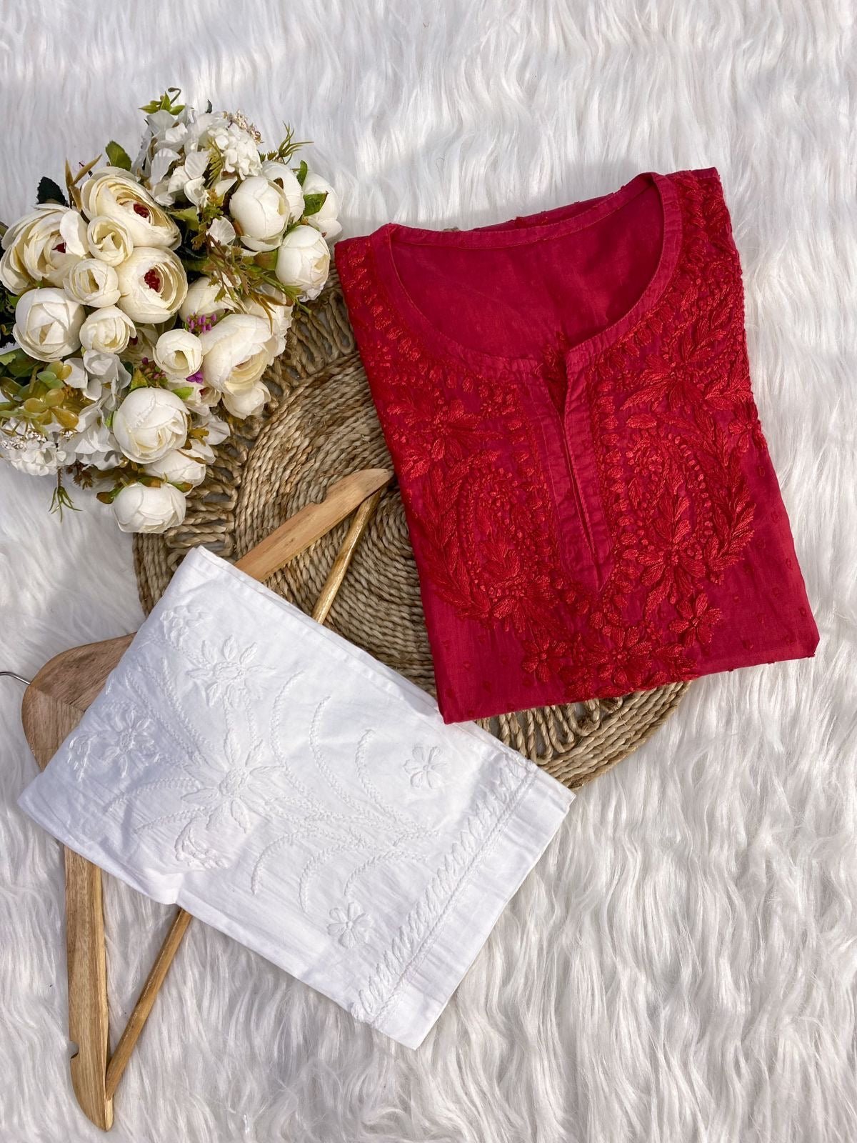 Butter Soft Dobby Cotton Short Tops - Chikankari official