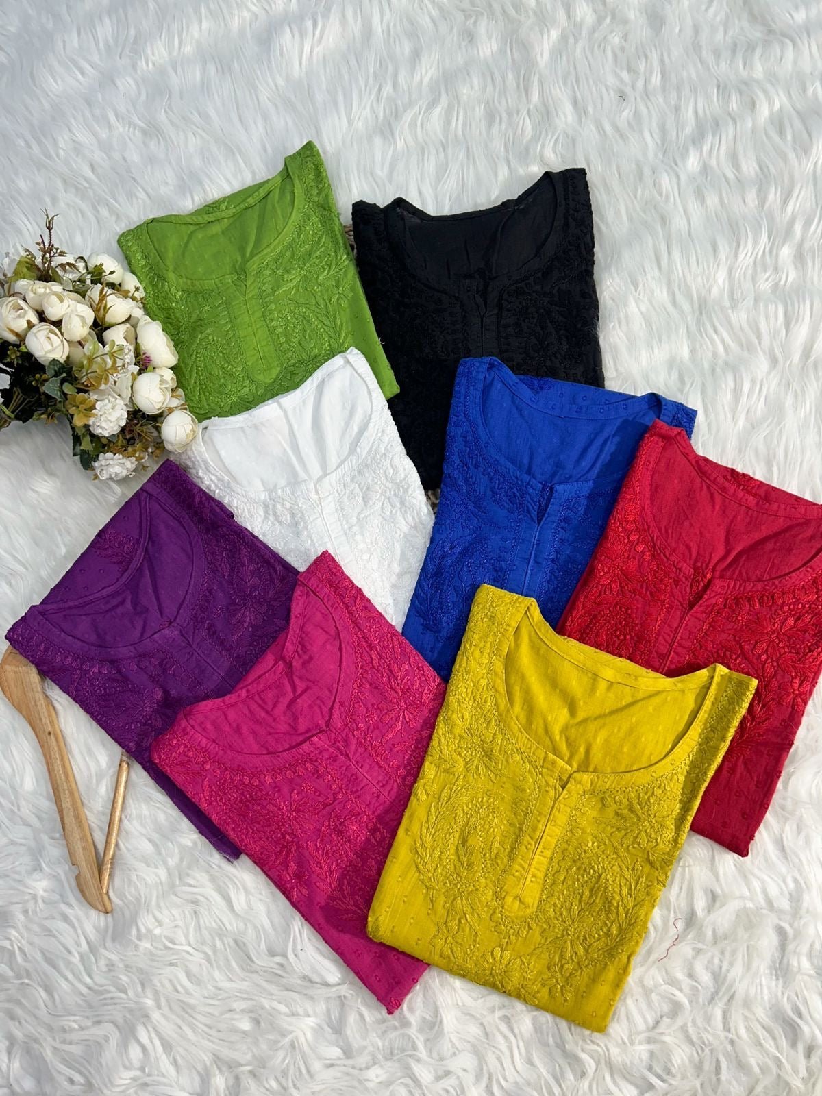 Butter Soft Dobby Cotton Short Tops - Chikankari official