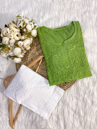 Butter Soft Dobby Cotton Short Tops - Chikankari official