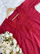 Butter Soft Dobby Cotton Short Tops - Chikankari official