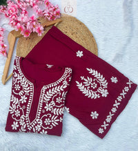 Butter soft Rayon Combo - Chikankari official