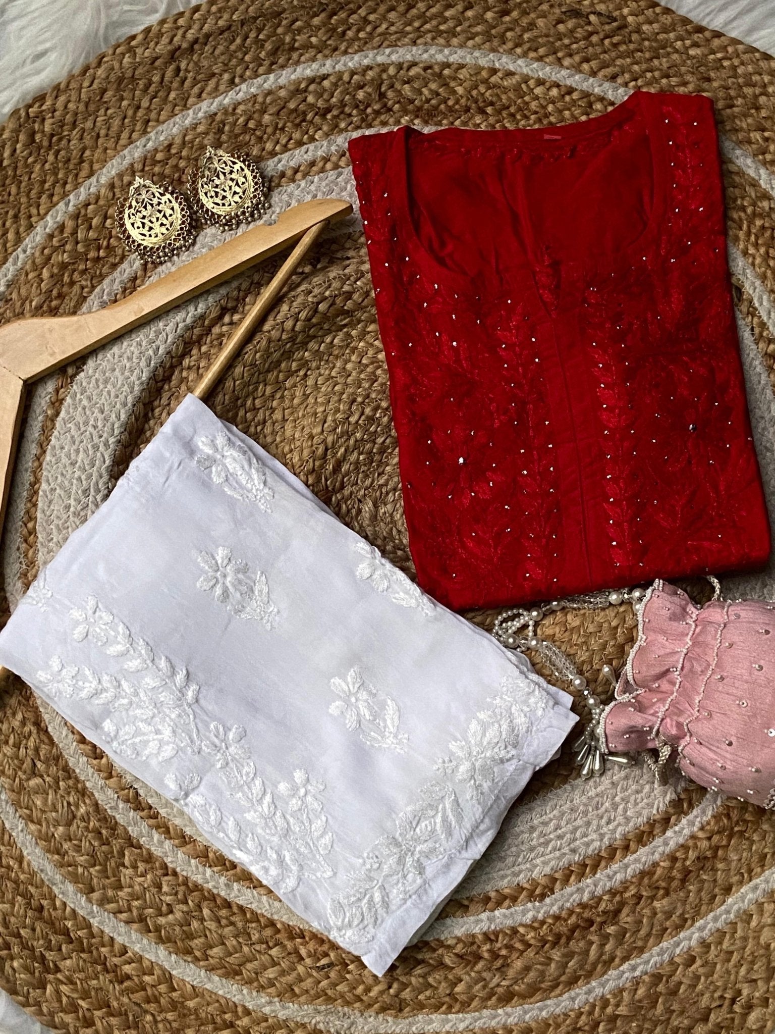 Butter Soft Silver Muqaish kurta - Chikankari official