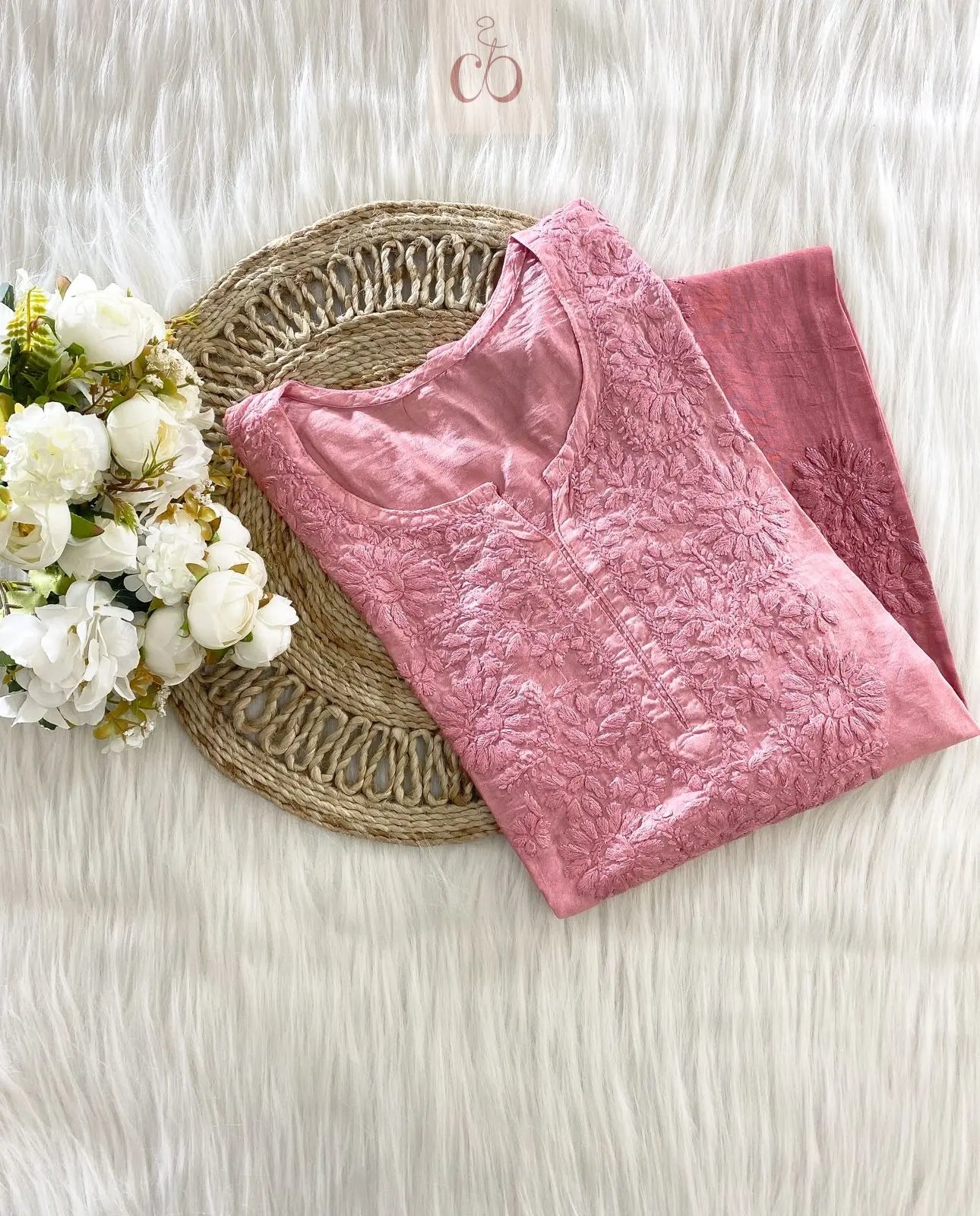 ButterSoft Chanderi HandCrafted Kurtis - Chikankari official