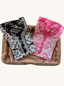 Buy 1 Get 1 Free Zainab Lightweight Mul Chikankari floral print kurtis - Chikankari official