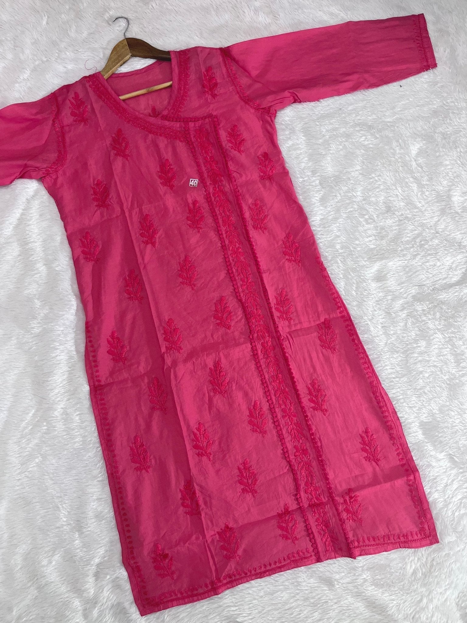 Chanderi Angrakha Style - Chikankari official