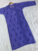 Chanderi Angrakha Style - Chikankari official