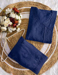 Chanderi Angrakha Style With Lace Pattern - Chikankari official