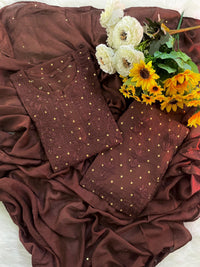 Chanderi Booti bindi with Muqaish - Chikankari official