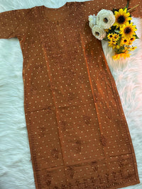 Chanderi Booti bindi with Muqaish - Chikankari official