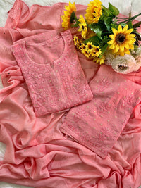 Chanderi Booti bindi with Muqaish - Chikankari official