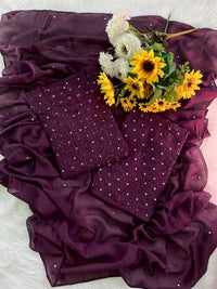 Chanderi Booti bindi with Muqaish - Chikankari official