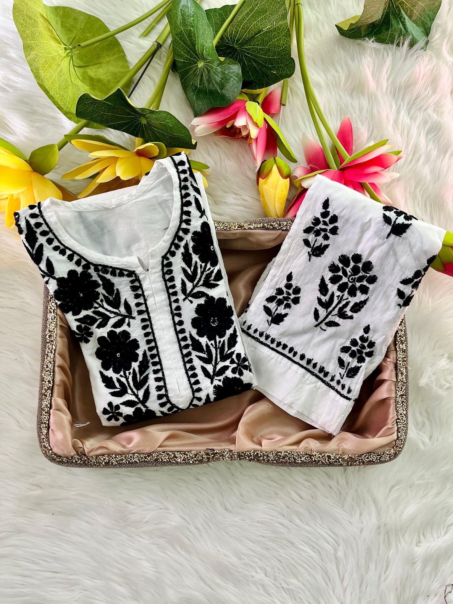 Chanderi Charm Combo - Chikankari official