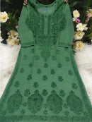 Chanderi Dyeable Expert Handwork Kurta - Chikankari official