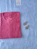 Chanderi Dyeable Kurtis in pastle shades - Chikankari official