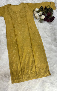Chanderi Golden Dots Set - Chikankari official