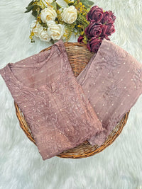 Chanderi Golden Dots Set - Chikankari official
