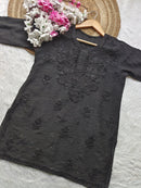 Chanderi Handwork Short top - Chikankari official