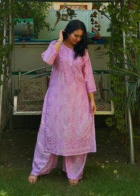 Chanderi Heavy work Ombre Rangrez 3pc Set - Chikankari official