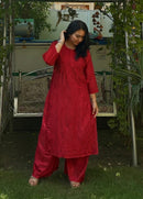 Chanderi Heavy work Ombre Rangrez 3pc Set - Chikankari official