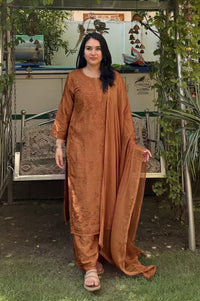 Chanderi Heavy work Ombre Rangrez 3pc Set - Chikankari official