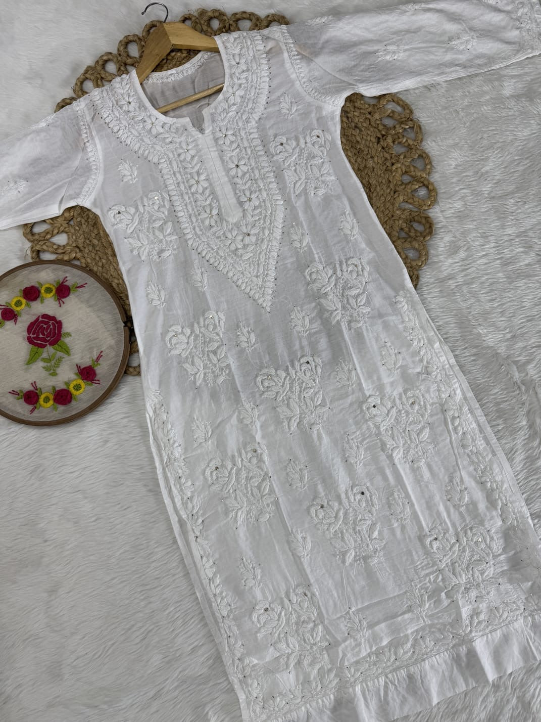 Chanderi Muqaish New concept Combo - Chikankari official
