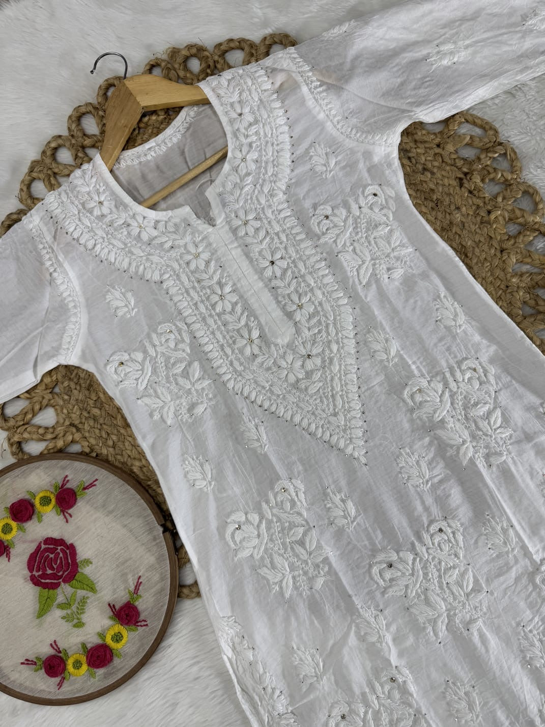 Chanderi Muqaish New concept Combo - Chikankari official