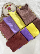 Chanderi Plazzo Combo in pastle shades - Chikankari official
