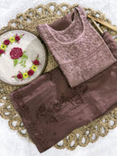 Chanderi Plazzo Combo in pastle shades - Chikankari official