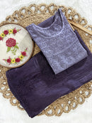 Chanderi Plazzo Combo in pastle shades - Chikankari official