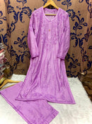 Chanderi Plazzo Combo Soft n silky - Chikankari official