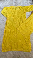 Chanderi silk Butter soft Embroidered 2pc set - Chikankari official