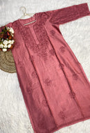 chanderi silk masterpiece CORD set - Chikankari official