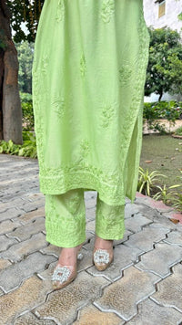 Chanderi Silk pastel Chikan combo - Chikankari official