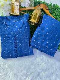 Chanderi Teeki Set ( Deepa Special) - Chikankari official