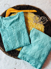 Chanderi Tone to tone Combo - Chikankari official