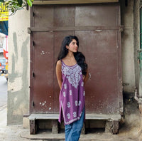 Chatpati Noodle Straps Short Top - Chikankari official