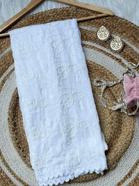 Chiffon dupatta 2.5mtr - Chikankari Worked - Chikankari official