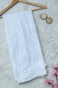 Chiffon dupatta 2.5mtr - Chikankari Worked - Chikankari official