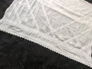 Chiffon dupatta with border boota And chandi pattern Along lace - Chikankari official