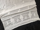 Chiffon dupatta with border boota And chandi pattern Along lace - Chikankari official