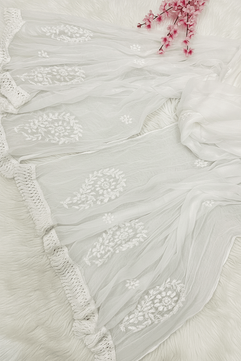 Chiffon Heavy Embroidery dupatta 2.25mtr