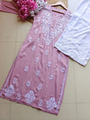 Chikan Rayon Gala Buti - Chikankari official