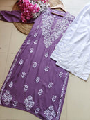 Chikan Rayon Gala Buti - Chikankari official