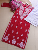 Chikan Rayon Gala Buti - Chikankari official
