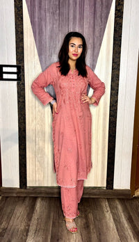 Chikankari Dobby cotton Plazzo set - Chikankari official