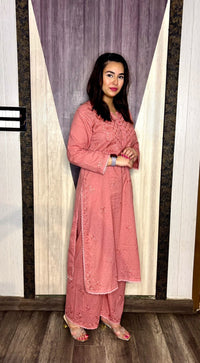 Chikankari Dobby cotton Plazzo set - Chikankari official