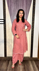 Chikankari Dobby cotton Plazzo set - Chikankari official