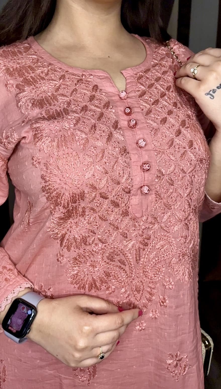 Chikankari Dobby cotton Plazzo set - Chikankari official
