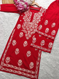 Chikankari Flower Embroidered sets - Chikankari official