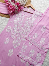 Chikankari Flower Embroidered sets - Chikankari official